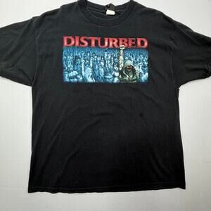 Disturbed graphic band t shirt featuring